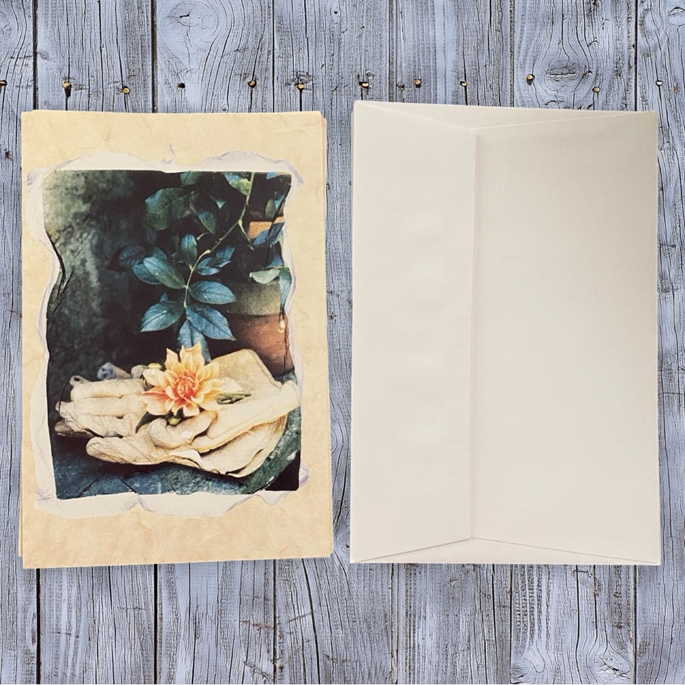 Free w/ $20 Purchase / 11 Floral “Garden Gloves” Greeting Card with Envelopes